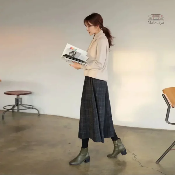 Pantalon Japonais Femme à Motifs Carreaux