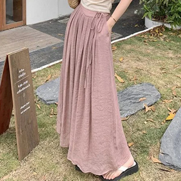 Pantalon léger pour femme, style japonais classique