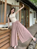 Pantalon léger femme, inspiration japonaise élégante