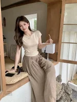 Pantalon léger, style japonais, parfait pour l'été