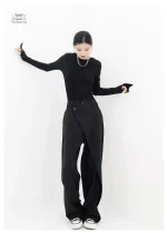 Pantalon femme style japonais avec coupe tendance