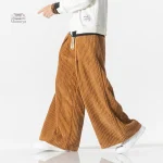 Pantalon Japonais Large en Velours