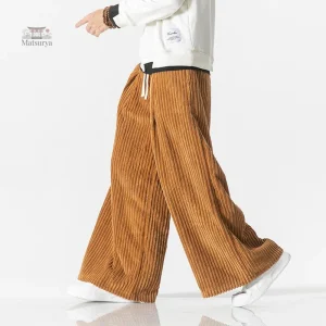 Pantalon Japonais Large en Velours