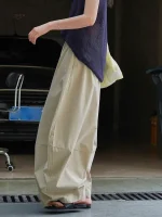 Pantalon ample féminin, design japonais
