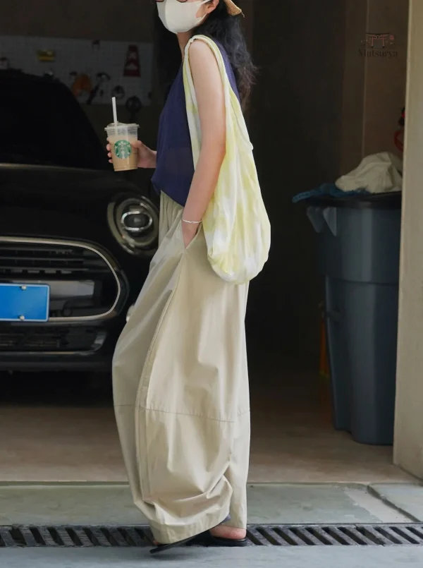 Vêtement japonais pour femme, pantalon large