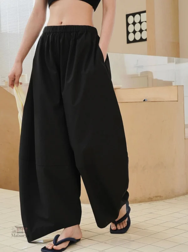 Pantalon large pour femme, mode japonaise