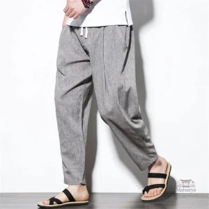 Pantalon Japonais en Lin Respirant