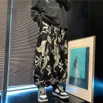 Pantalon Nikka style japonais, coupe décontractée