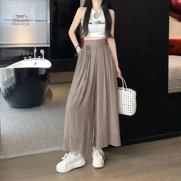 Pantalon féminin Japonais style plissé