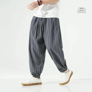 Pantalon Japonais Rayé