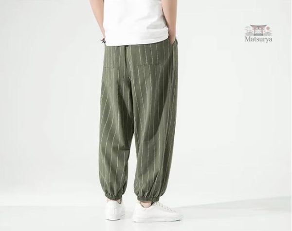 Pantalon Japonais rayé pour homme ou femme