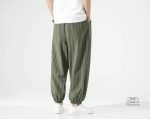 Pantalon style japonais avec design rayé chic