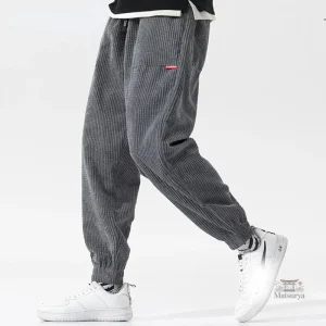 Pantalon relax en velours côtelé pour homme