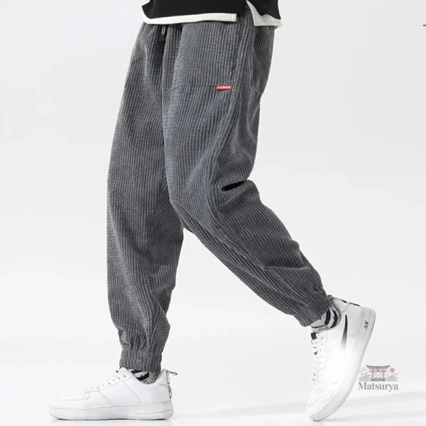 Pantalon relax en velours côtelé pour homme