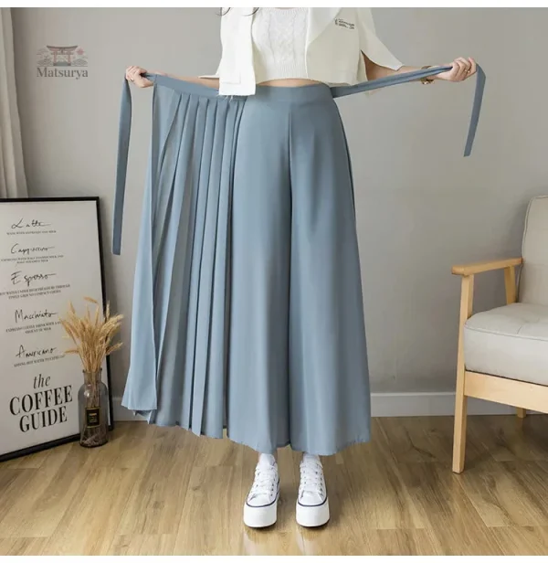 Pantalon Jupe Plissée pour Femme