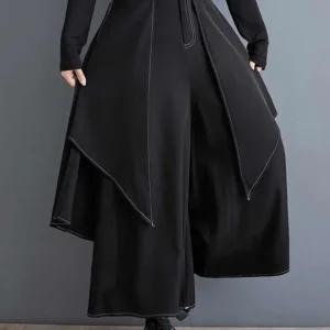 Pantalon ample japonais pour femme, style décontracté