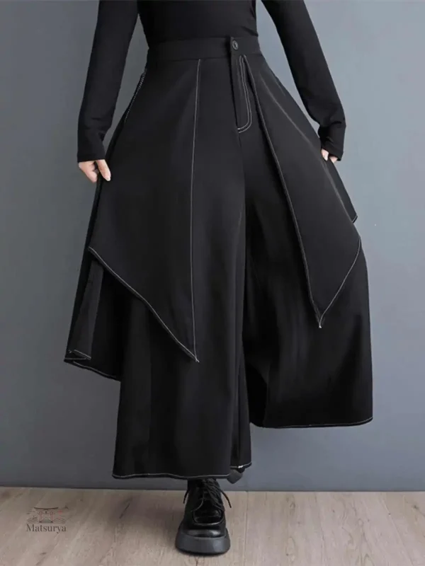 Pantalon ample japonais pour femme, style décontracté
