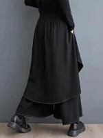 Pantalon design japonais, coupe surdimensionnée pour confort