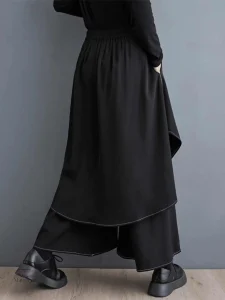 Pantalon design japonais, coupe surdimensionnée pour confort
