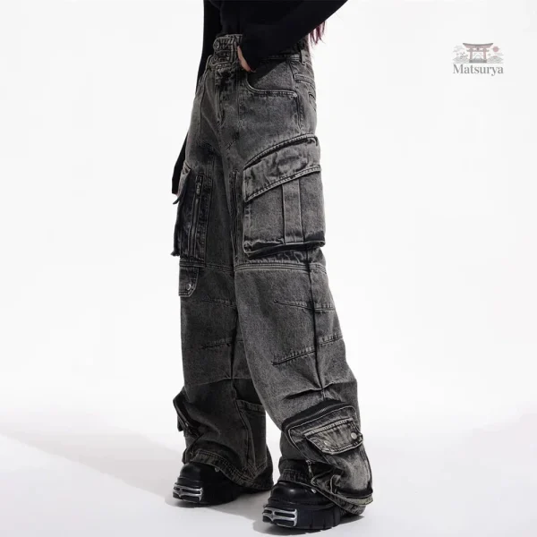 Jean femme style japonais avec poches