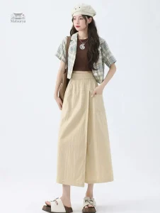 Pantalon jupe femme style japonais chic