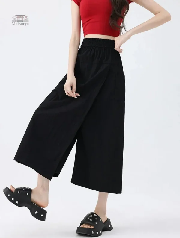 Pantalon japonais femme aux lignes fluides