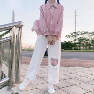 Pantalon Kawaii femme, style japonais, design tendance