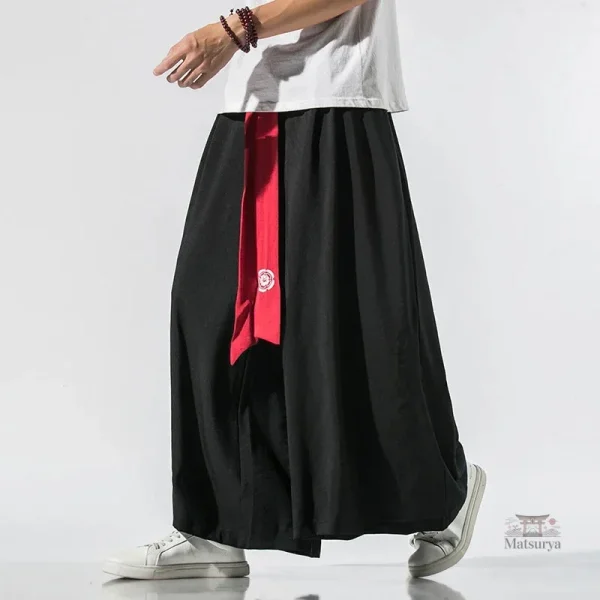 Pantalon Japonais style kimono avec ceinture