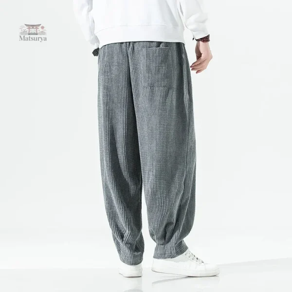 Pantalon large inspiré du style japonais traditionnel