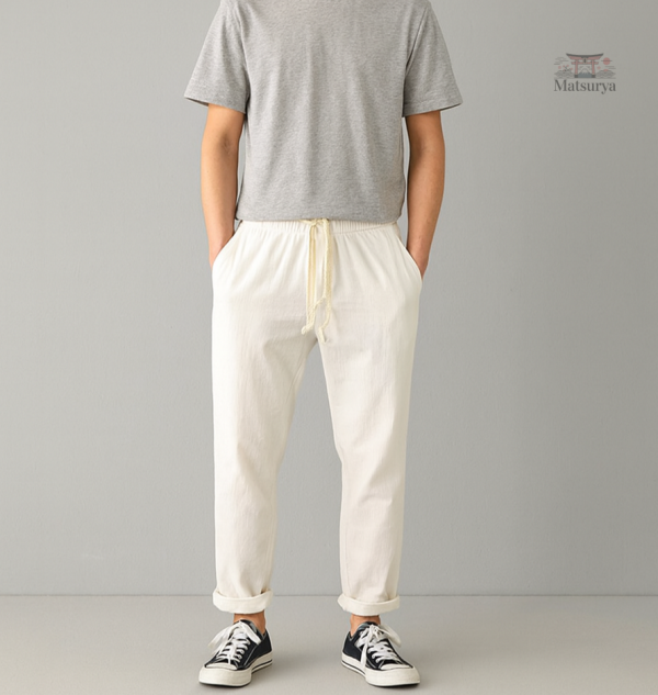 pantalon-leger-homme-en-lin-respirant-1 Pantalon Léger en Lin pour Homme