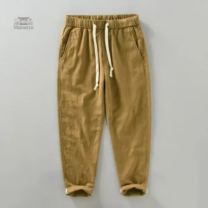 Pantalon Respirant en Lin pour un style décontracté