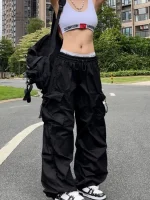 Pantalon Parachute Femme en style japonais