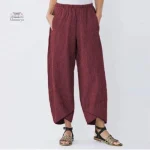 Pantalon Japonais Femme en Lin pour un style décontracté