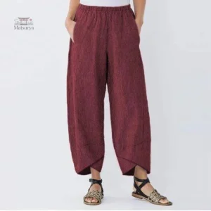 Pantalon Japonais Femme en Lin pour un style décontracté