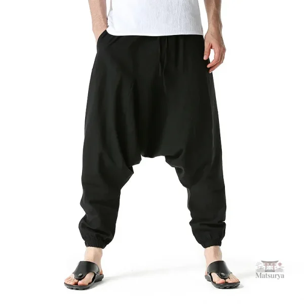 Pantalon Japonais Sarouel, style urbain décontracté