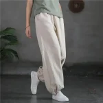 Pantalon Sarouel Femme Vintage