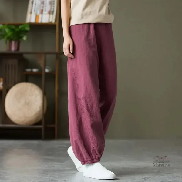 Pantalon femme inspiré du design japonais