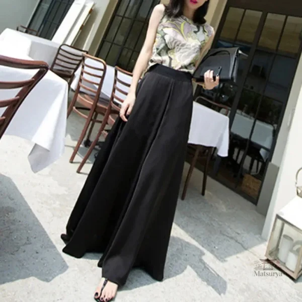 Pantalon Japonais Femme en satin, style chic