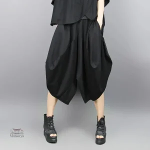 Pantalon short large japonais femme