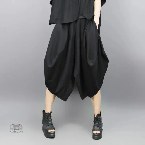 pantalon-short-japonais-large-1 Pantalon short large japonais femme