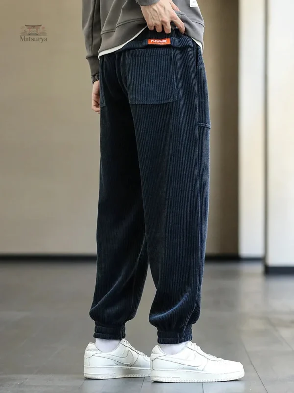 Pantalon tendance en velours côtelé pour tous