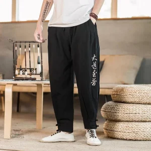 Pantalon japonais avec coupe élégante