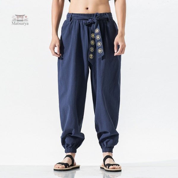 Pantalon homme tendance japonaise décontractée