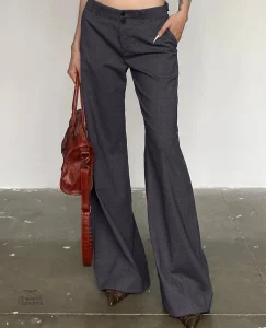 Pantalon Taille Basse Femme, style japonais