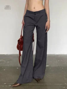 Pantalon Femme taille basse, coupe moderne