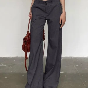 Pantalon Femme taille basse, coupe moderne