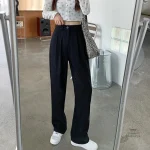 Pantalon Taille Haute Femme - Style Japonais
