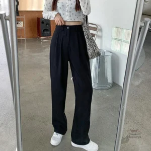 Pantalon Taille Haute Femme - Style Japonais