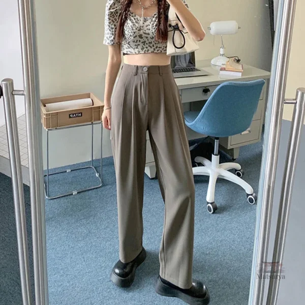 Pantalon élégant pour femme, taille haute