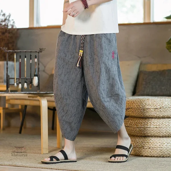 pantalon-traditionnel-japonais-homme-1 Pantalon Japonais Traditionnel pour Homme